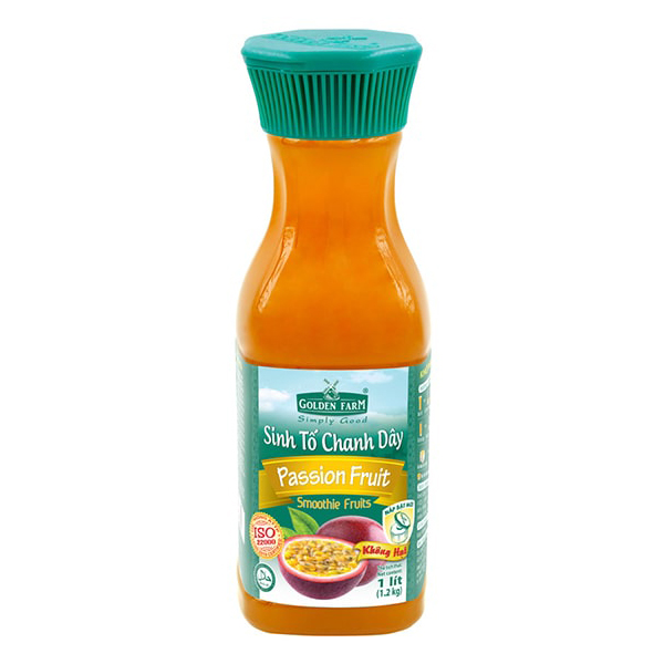 Sinh tố Golden Farm chai 1000ml - DÂU