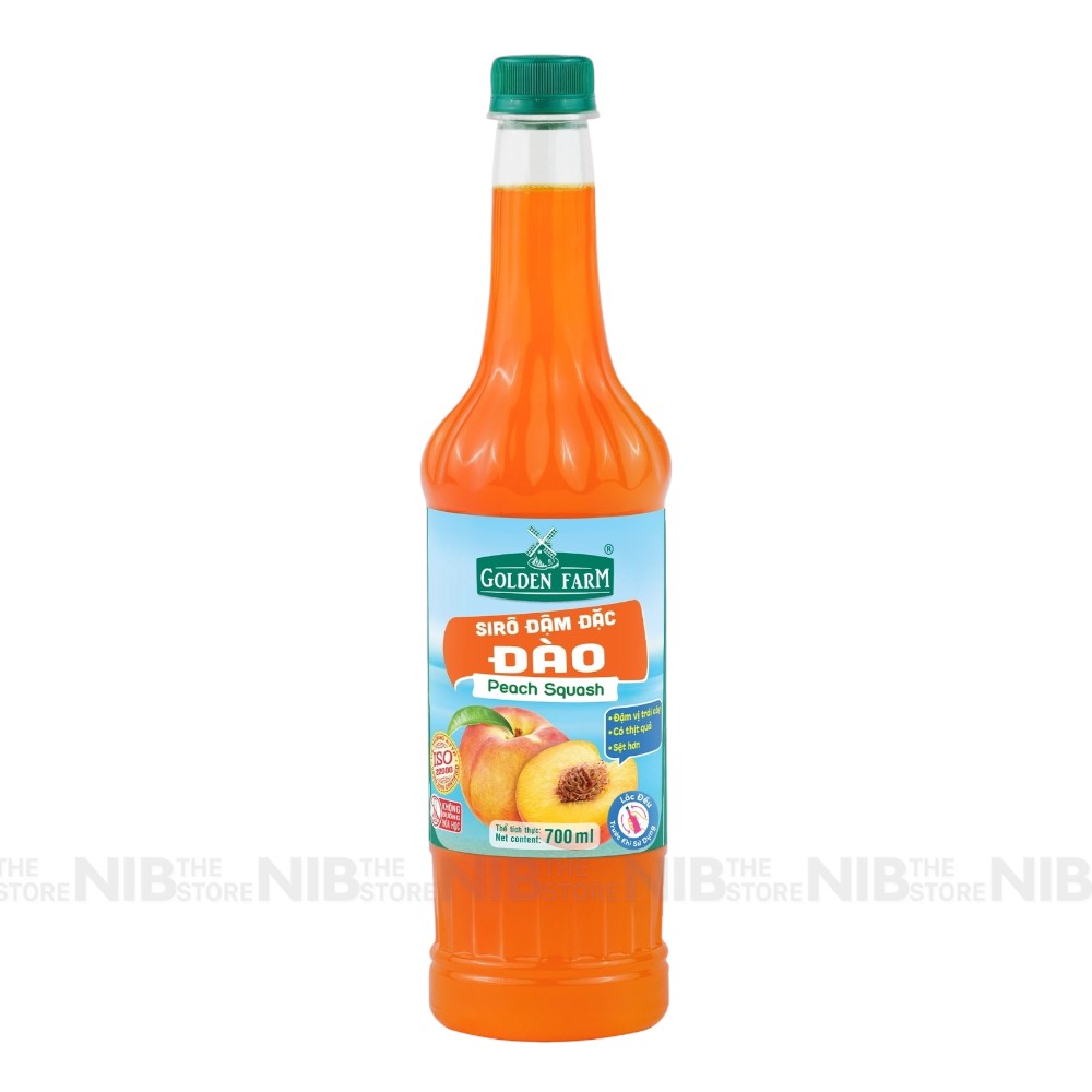 (KM) Siro Golden Farm Đậm Đặc 700ml - ĐÀO - giảm 4.500/chai đến ngày 15/08