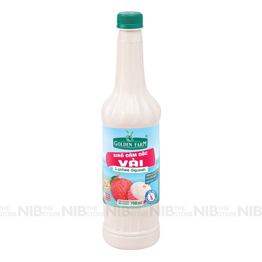 (KM) Siro Golden Farm Đậm Đặc 700ml - VẢI - giảm 6.500/chai đến ngày 15/08