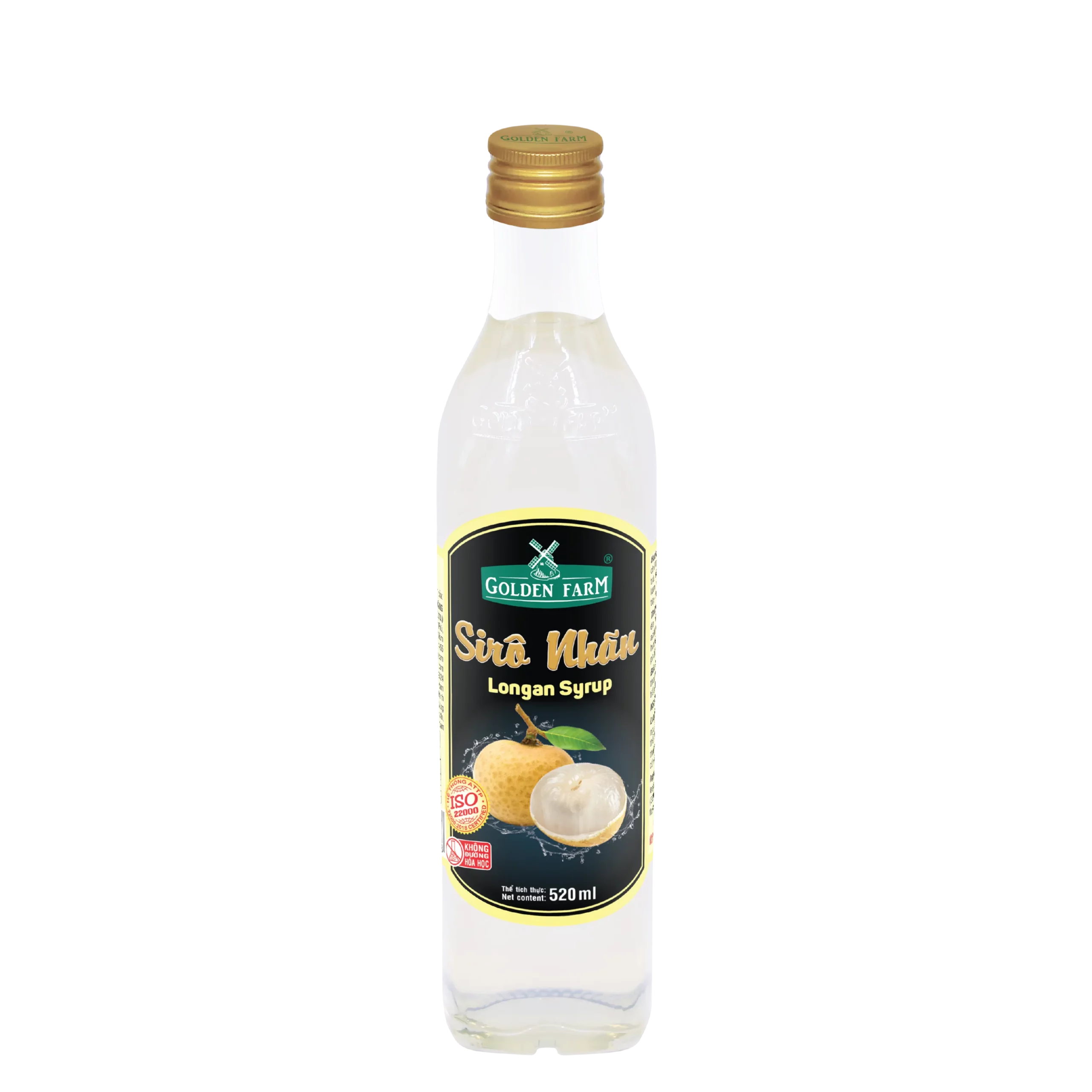 Siro Golden Farm chai 520ml - NHÃN