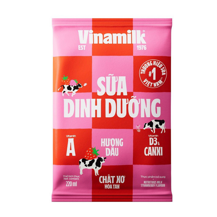 Sữa dinh dưỡng Vinamilk bịch 220ml - SOCOLA
