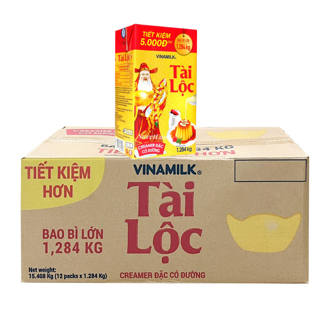 [Thùng 12 hộp] Sữa đặc Tài Lộc 1284g