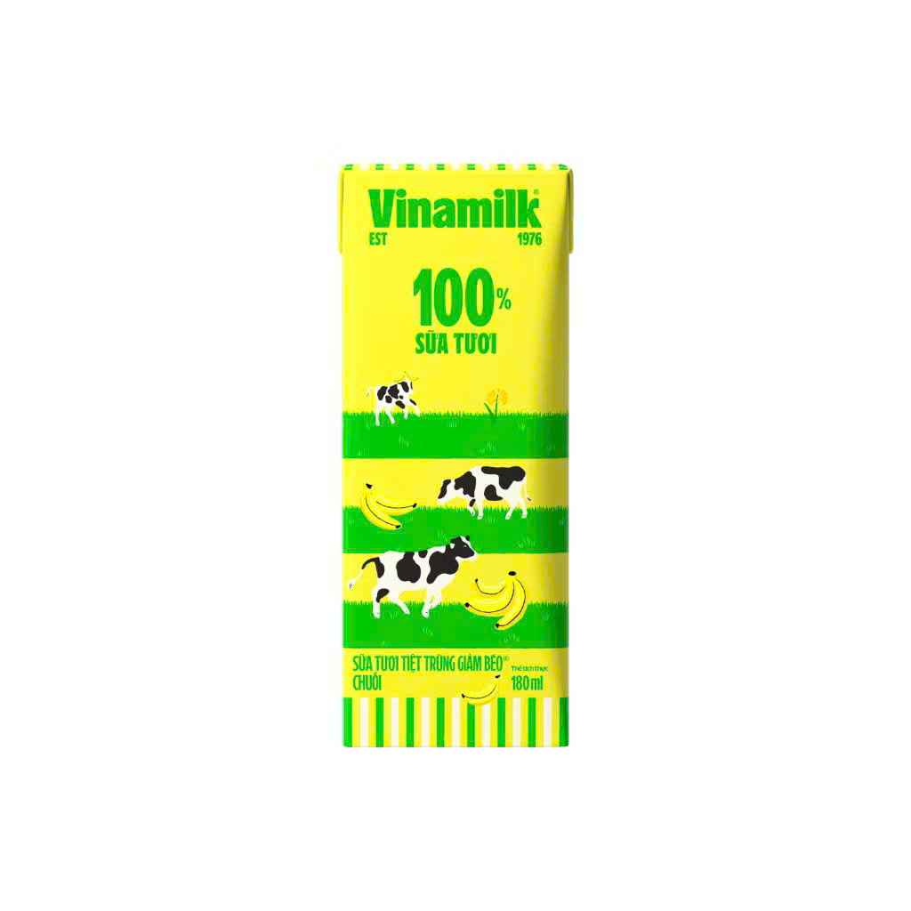 Sữa chuối Vinamilk hộp 180ml