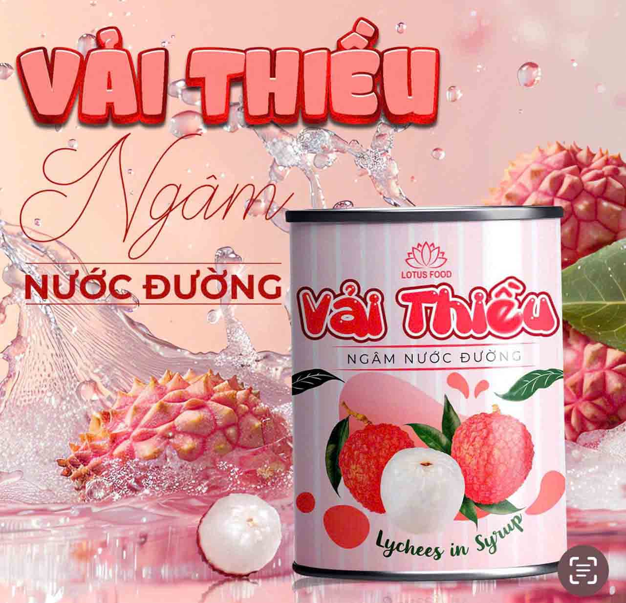 Vải ngâm Lotus lon 565g