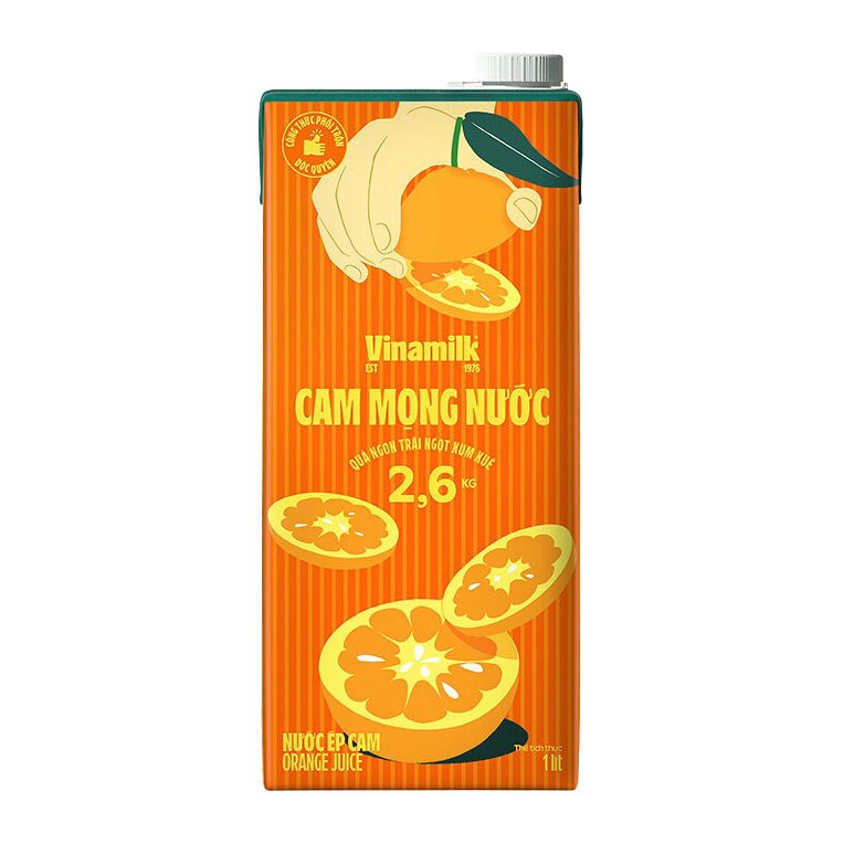 Nước ép Vfresh hộp 1L - CAM 100%