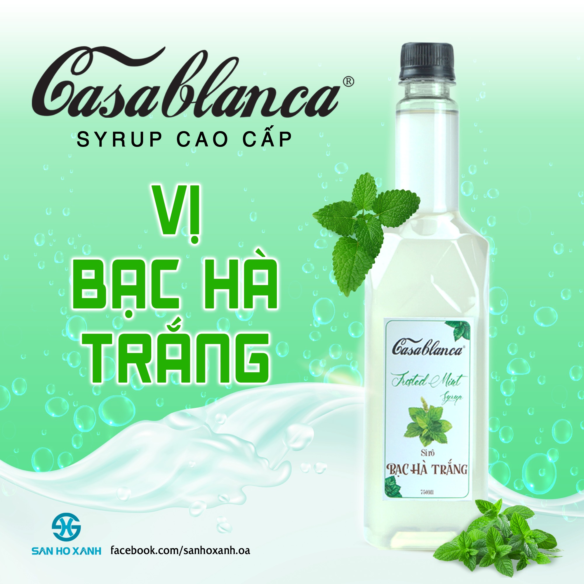 Siro Casablanca chai 750ml - BẠC HÀ TRẮNG