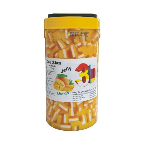 Thạch 3D Douxian hộp 2.5kg - XOÀI - HẠT LỚN