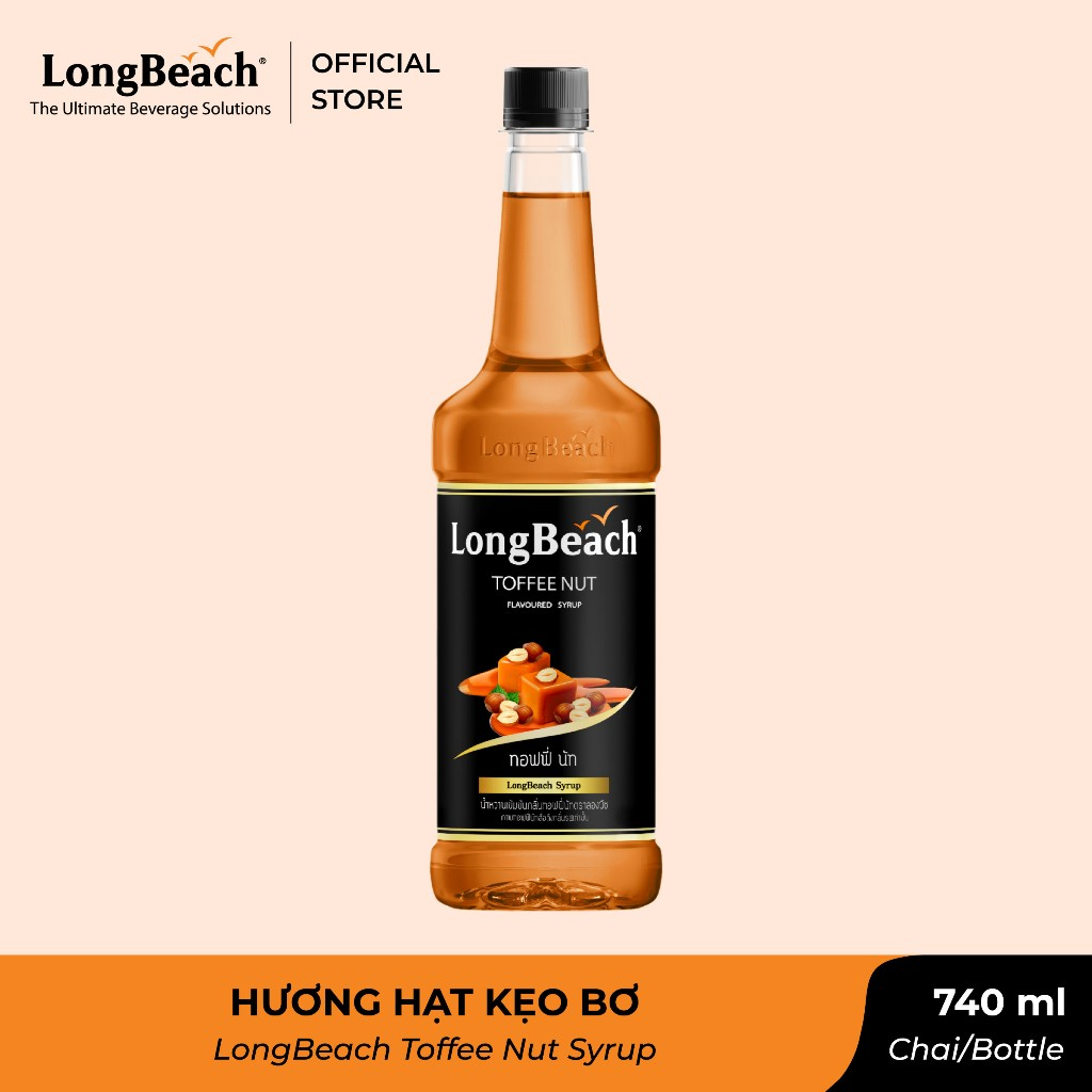 Syrup LongBeach chai 740ml - HẠT KẸO BƠ