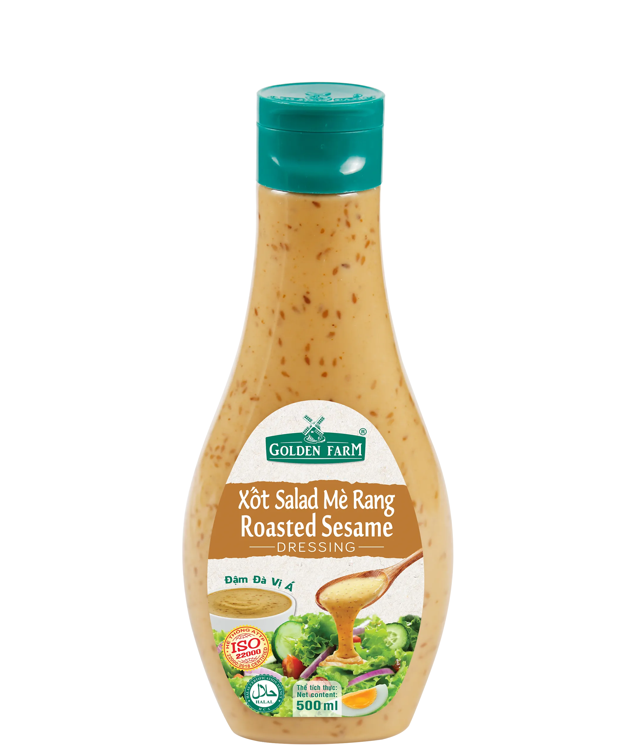 Xốt Salad Mè Rang Golden Farm chai 500ml