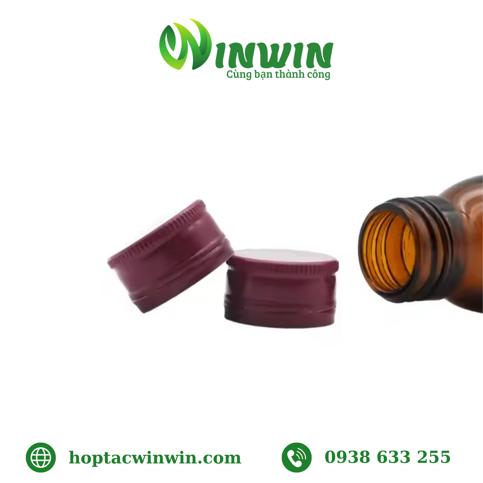 Nắp nhôm vặn 18mm - 28mm màu đỏ rượu vang