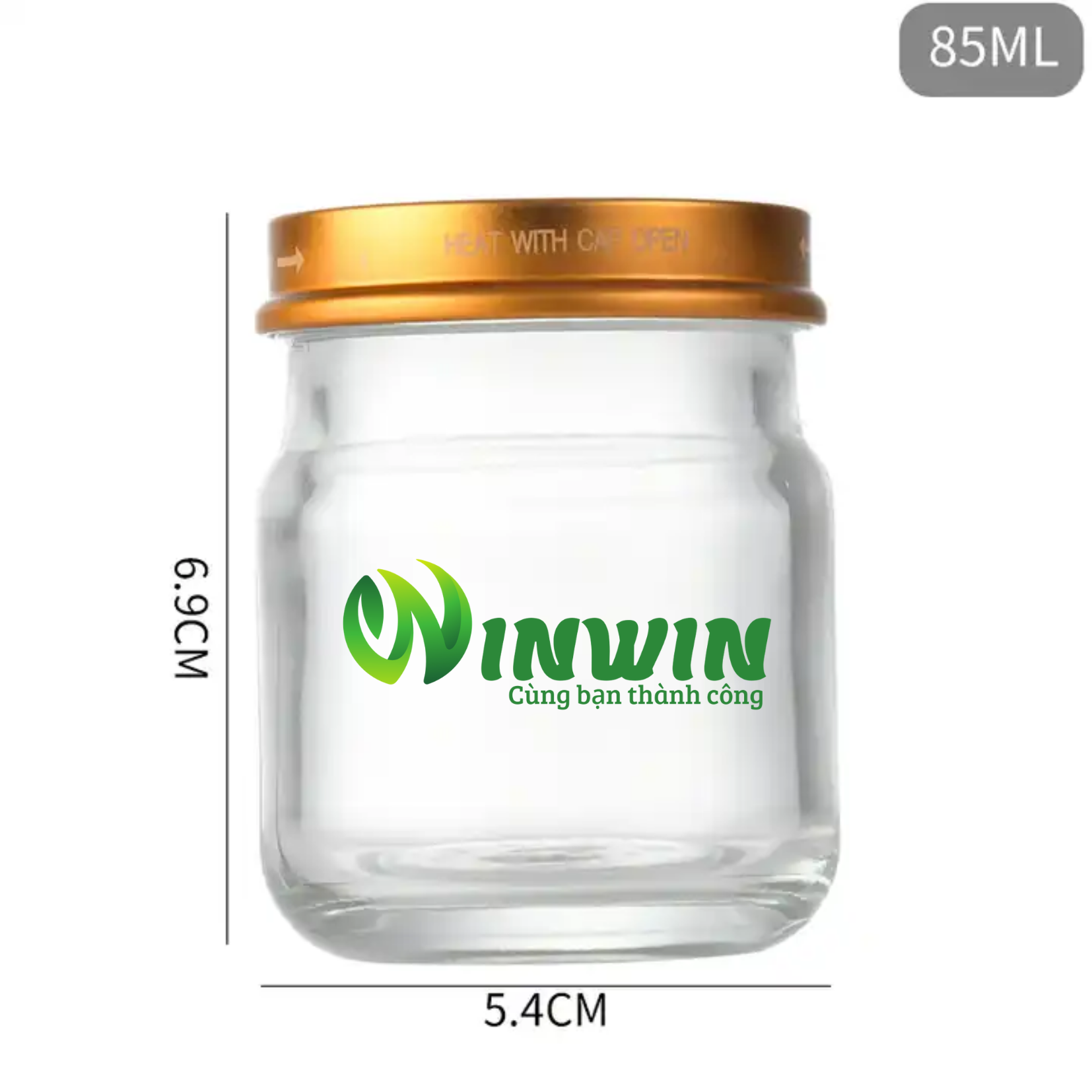 Hũ thủy tinh nắp PT 50ml 85ml 120ml