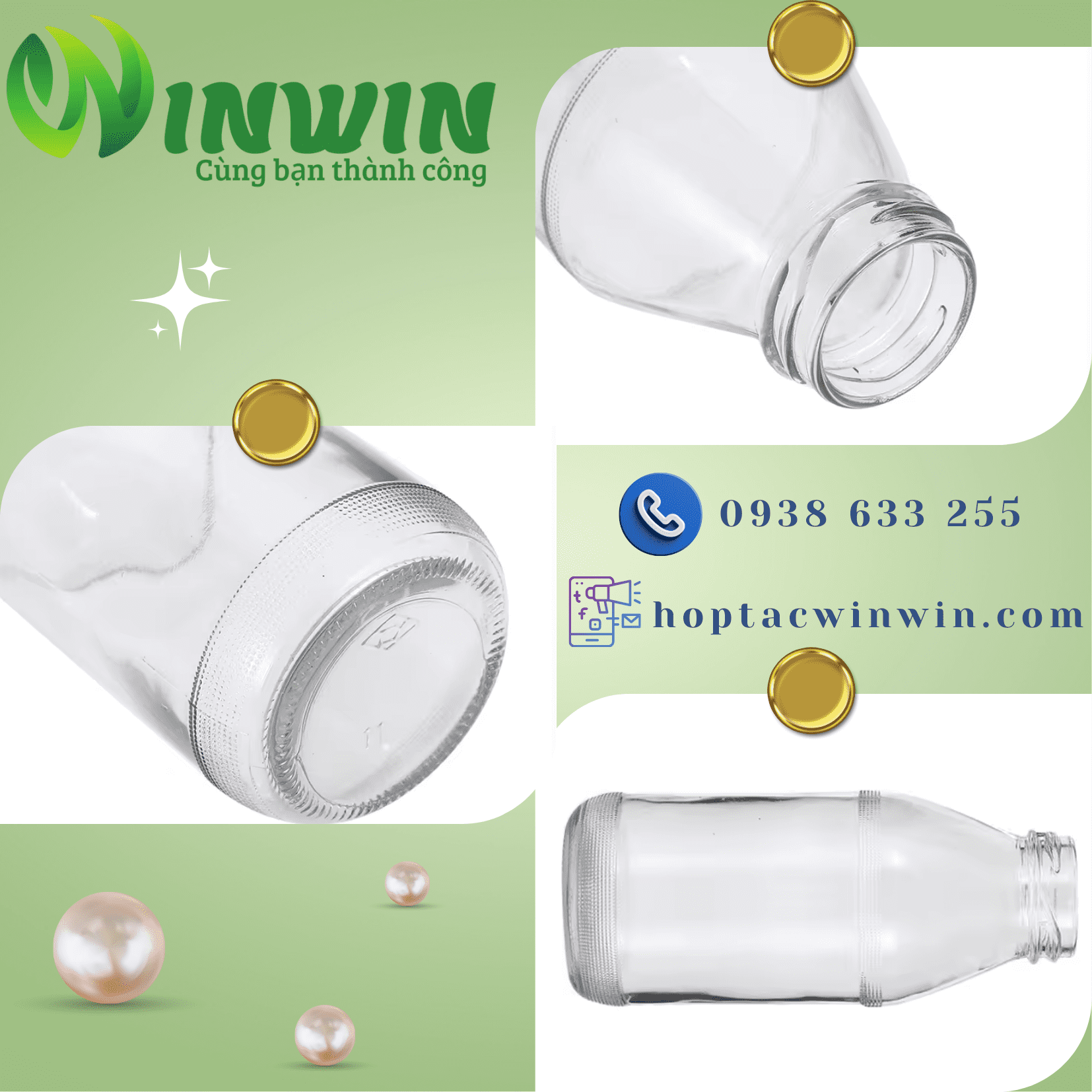 Chai thủy tinh 200ml - 500ml