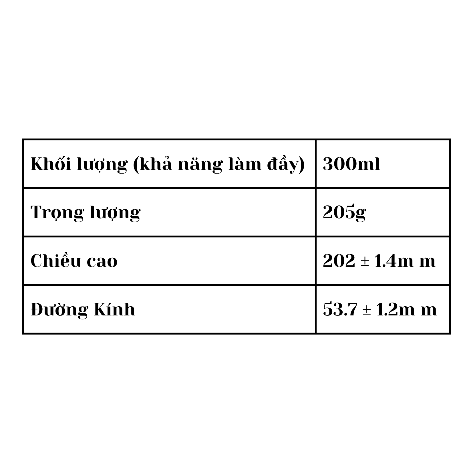 Chai thủy tinh 300ml
