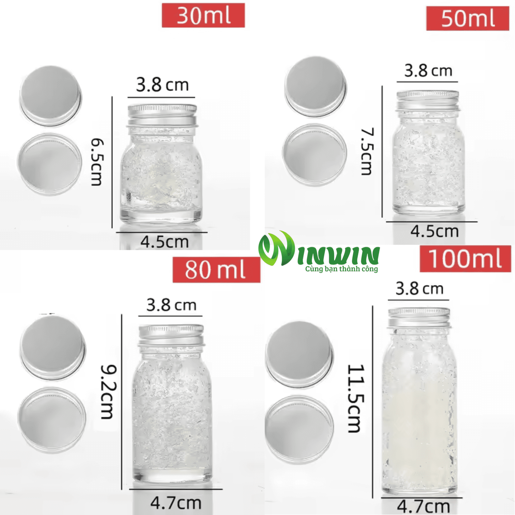 Chai thủy tinh 30ml 35ml 50ml 75ml 80ml 100ml
