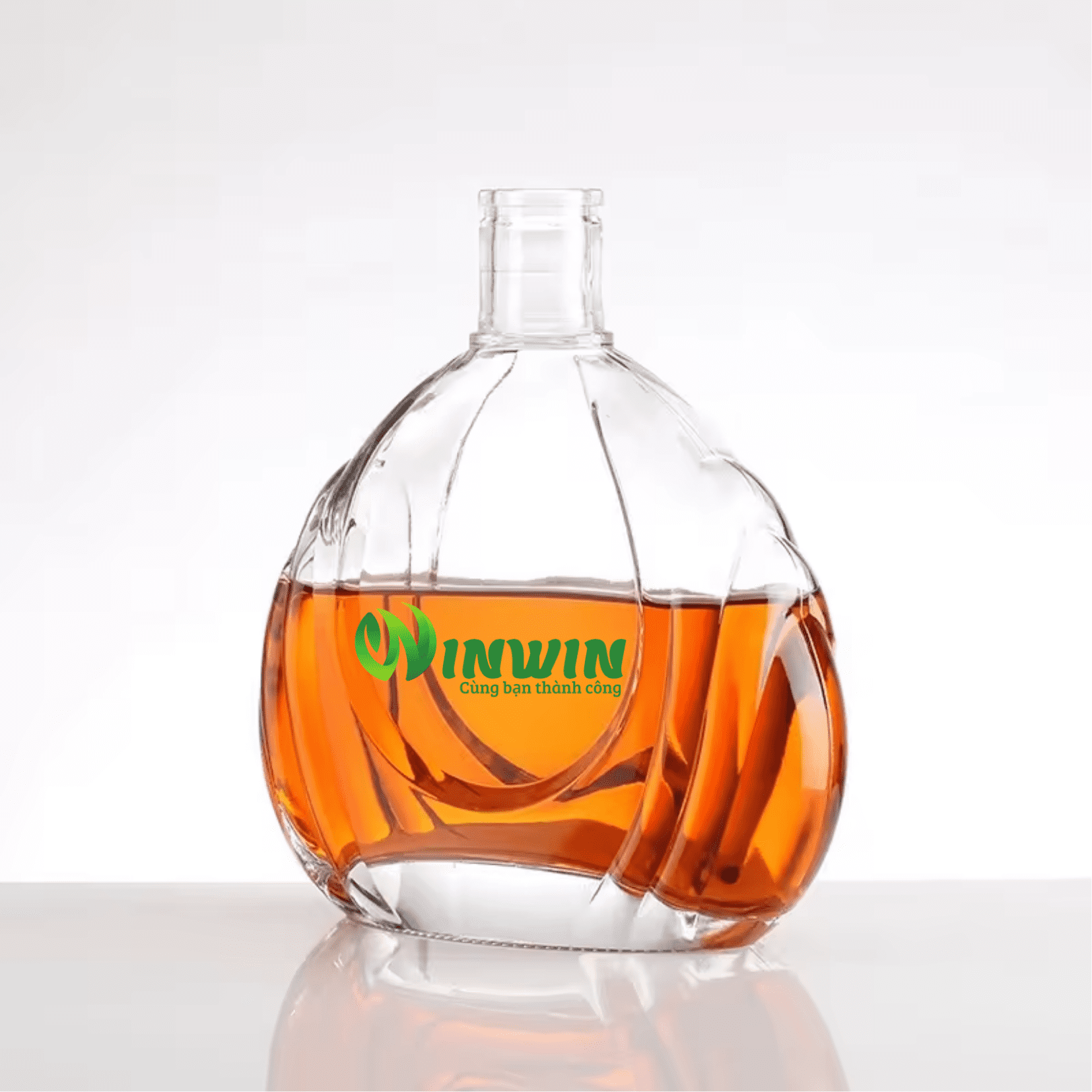 Chai thủy tinh cao cấp đựng rượu dáng bầu 750ml