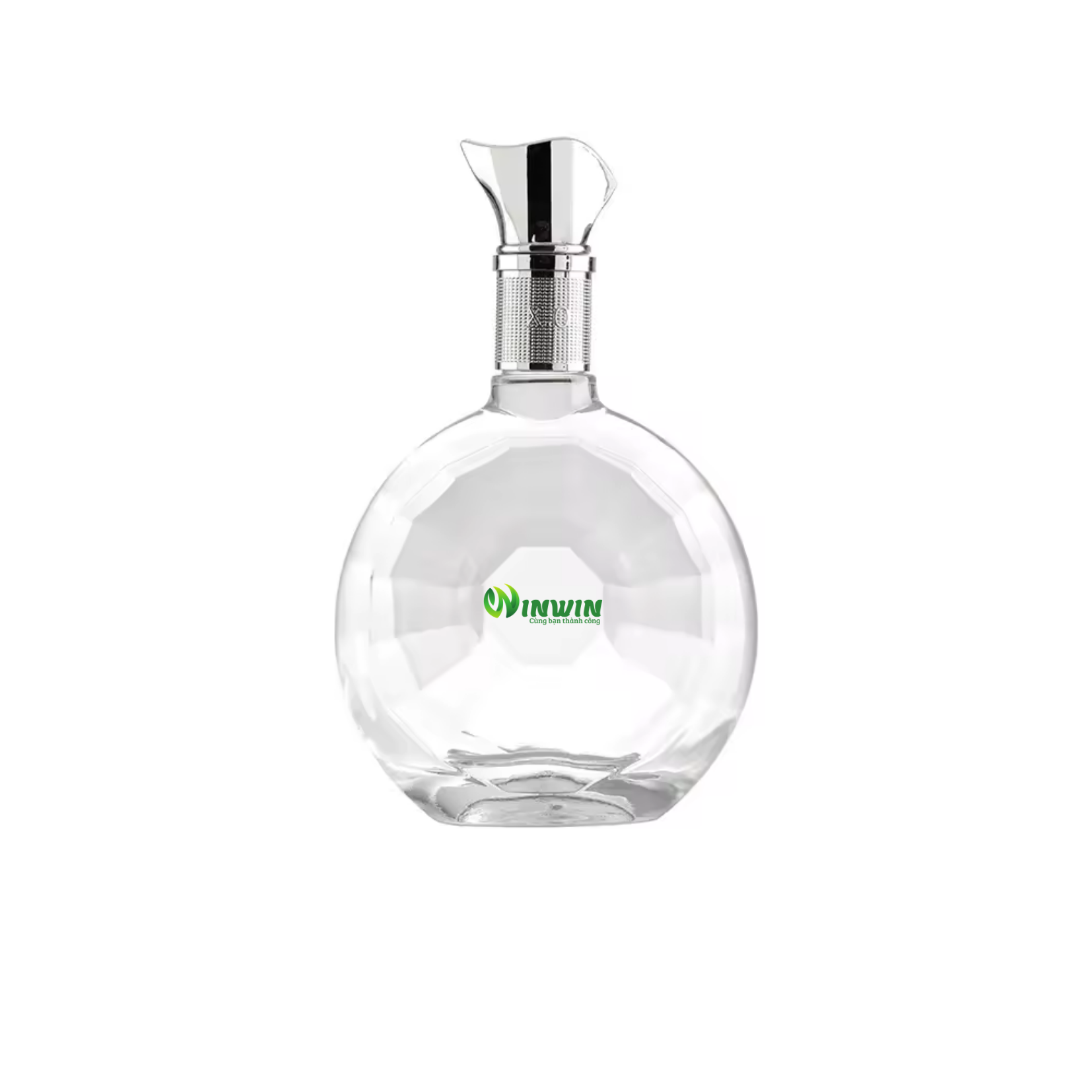 Chai thủy tinh cao cấp đựng rượu dáng tròn 750ml