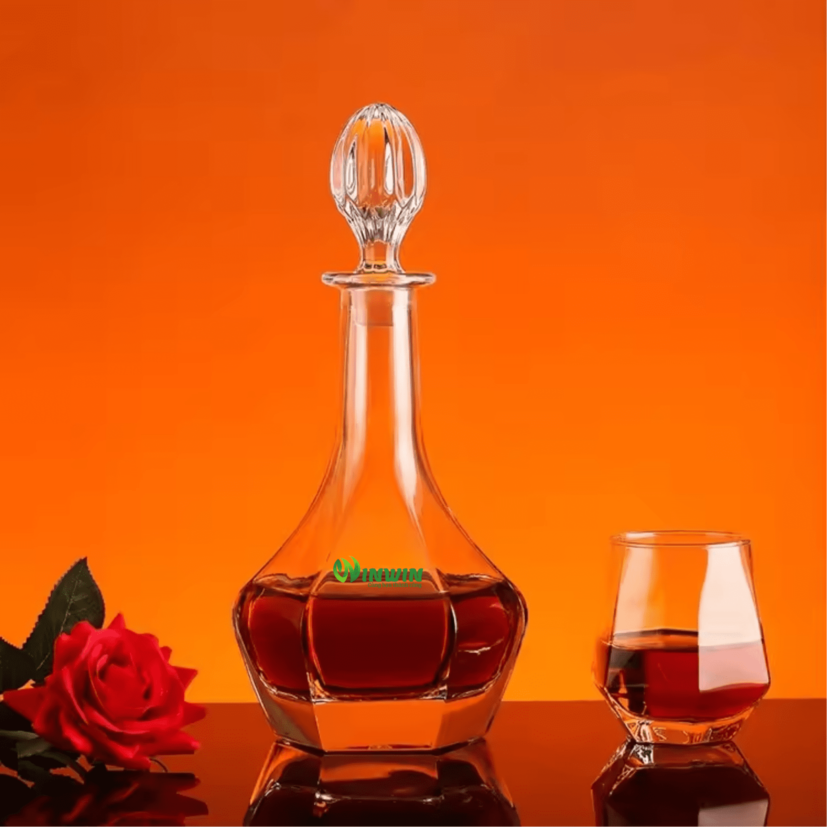 Chai thủy tinh cao cấp đựng rượu lục giác 750ml