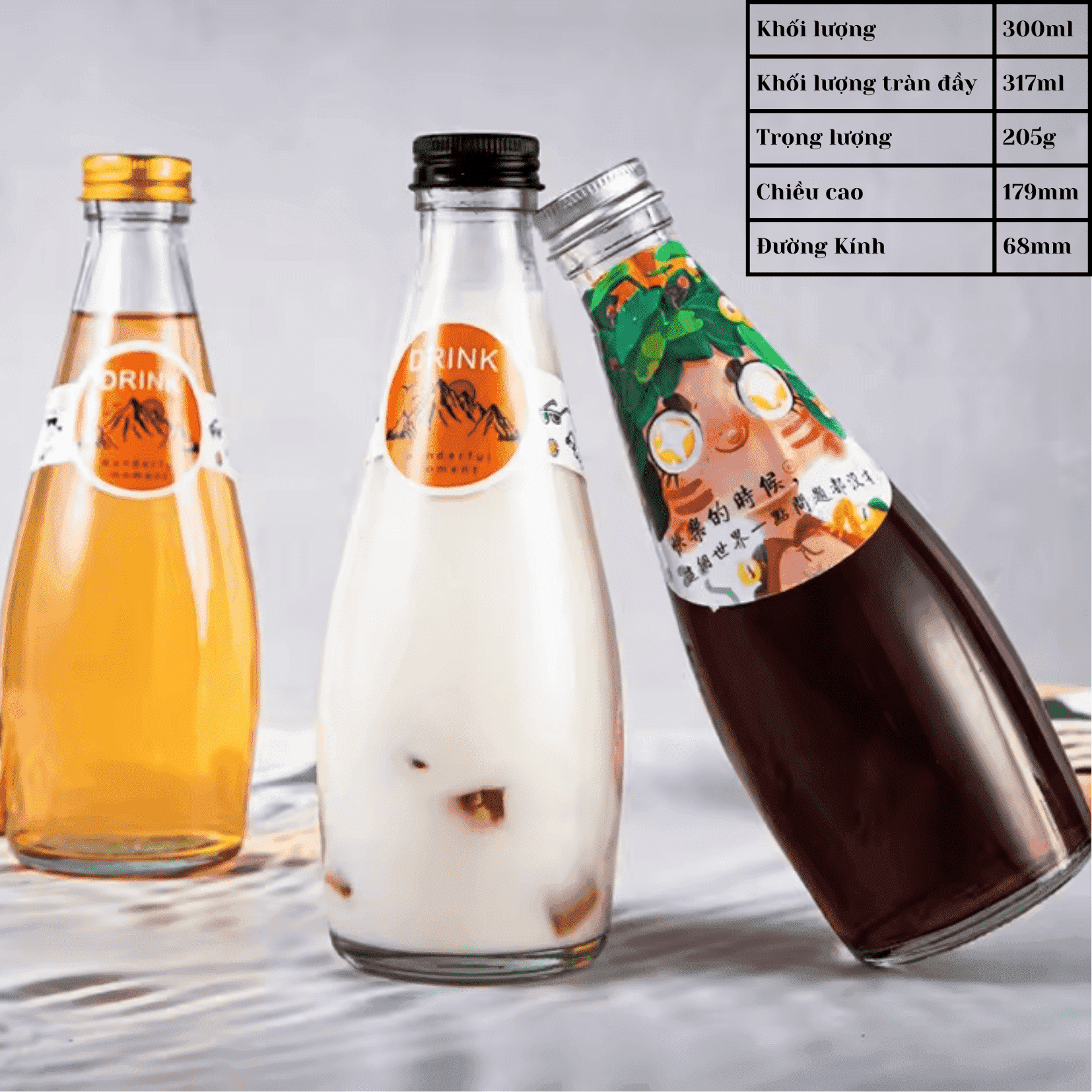 Chai thủy tinh dáng bầu