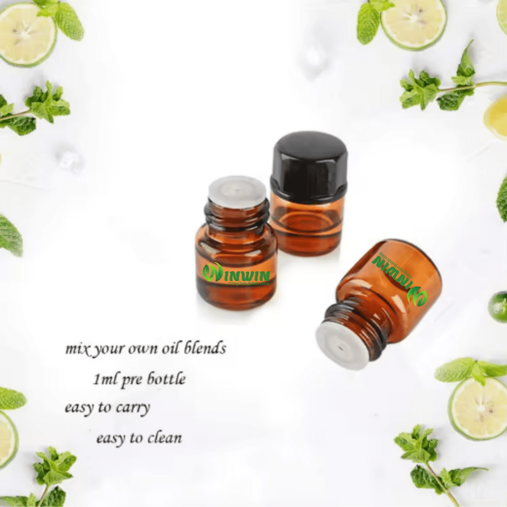 Chai thủy tinh dáng thẳng 1ml 2ml 3ml 5ml