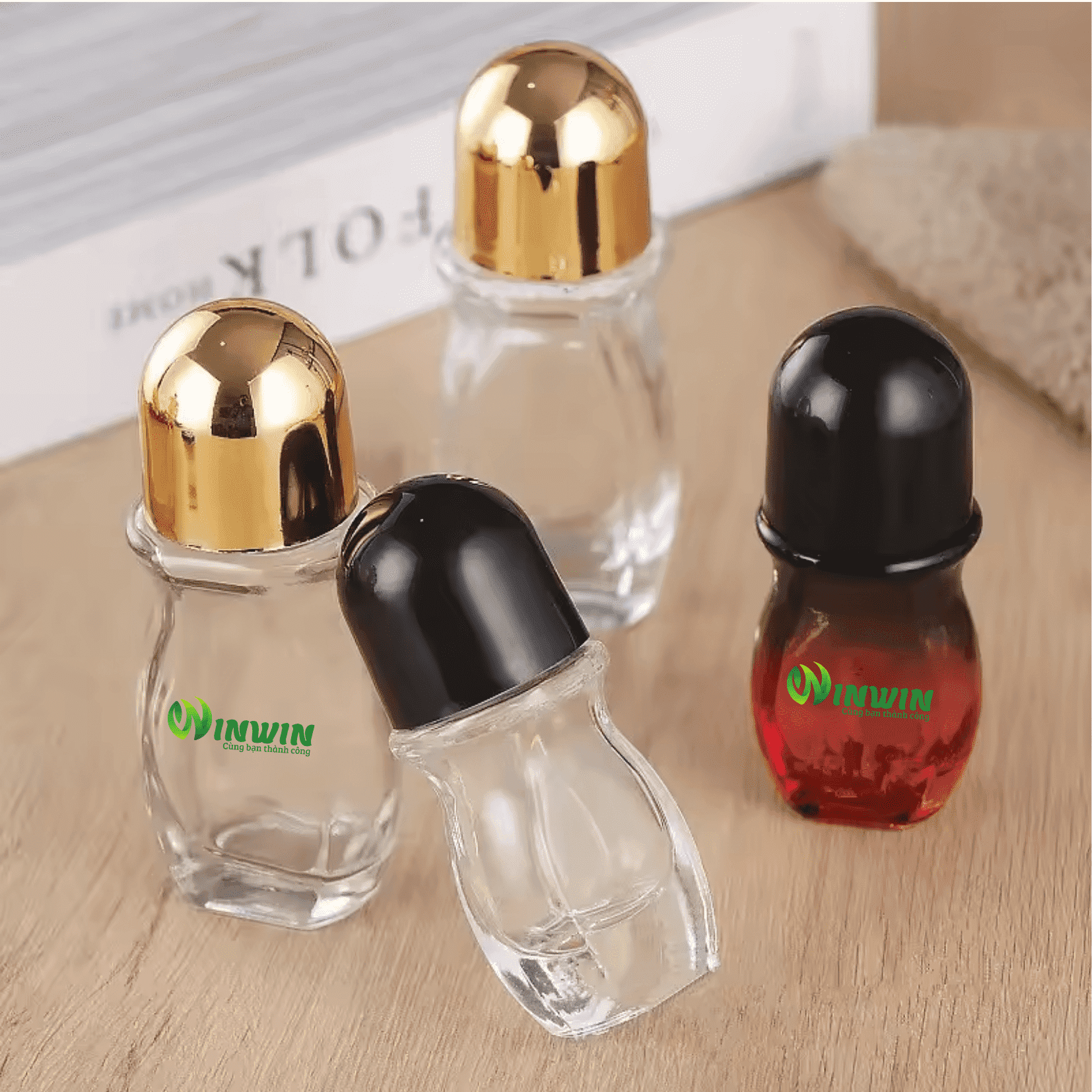 Chai thủy tinh đầu lăn 30ml 50ml