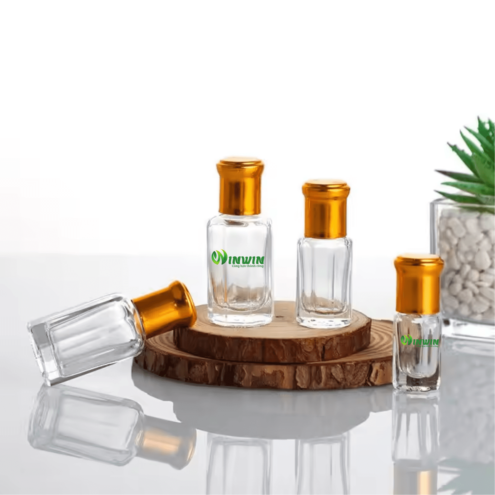 Chai thủy tinh đầu lăn đựng nước hoa, dầu gió 3ml 6ml 9ml 12ml