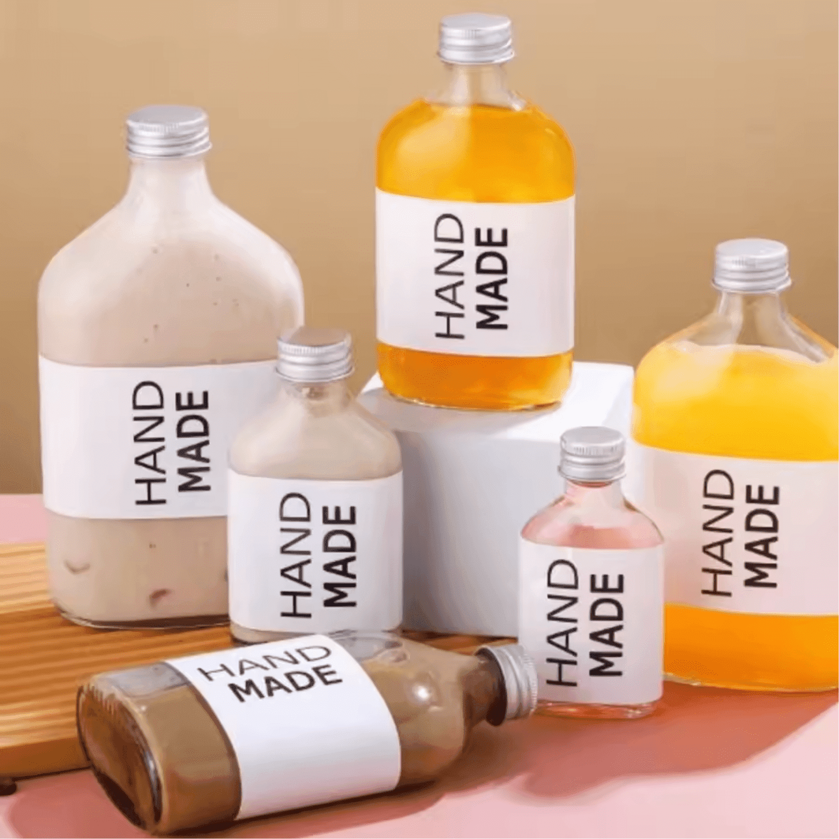 Chai thủy tinh dẹp vai cong 50ml - 500ml