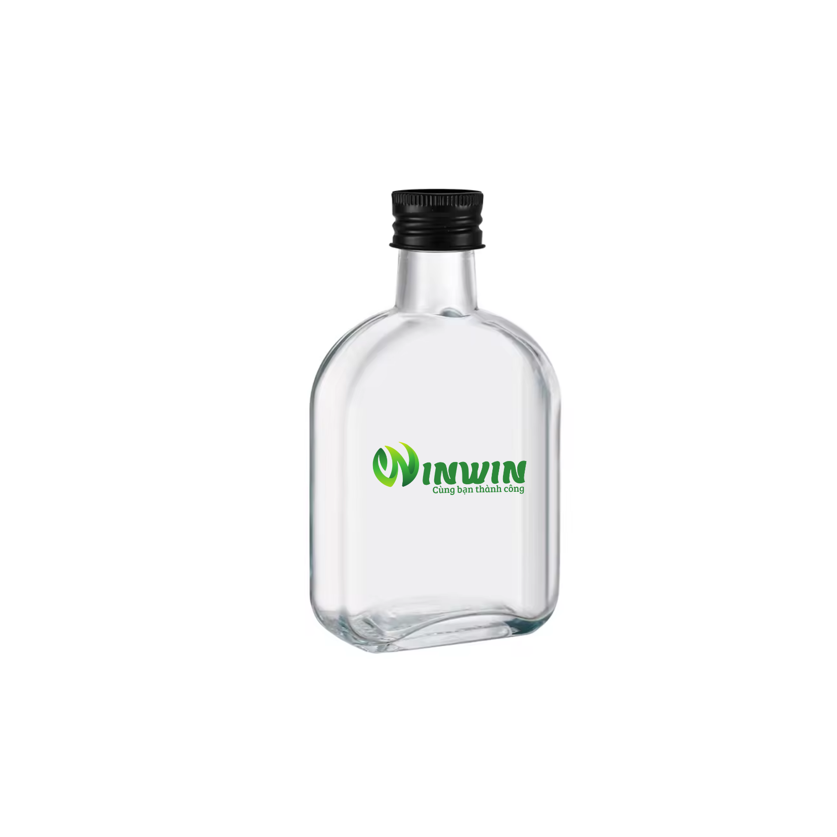 Chai thủy tinh dẹp vai tròn 100ml - 300ml