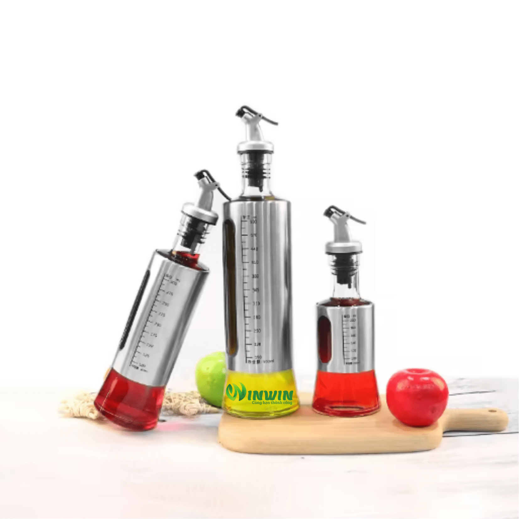 Chai thủy tinh đựng gia vị 200ml 300ml 500ml chia vạch