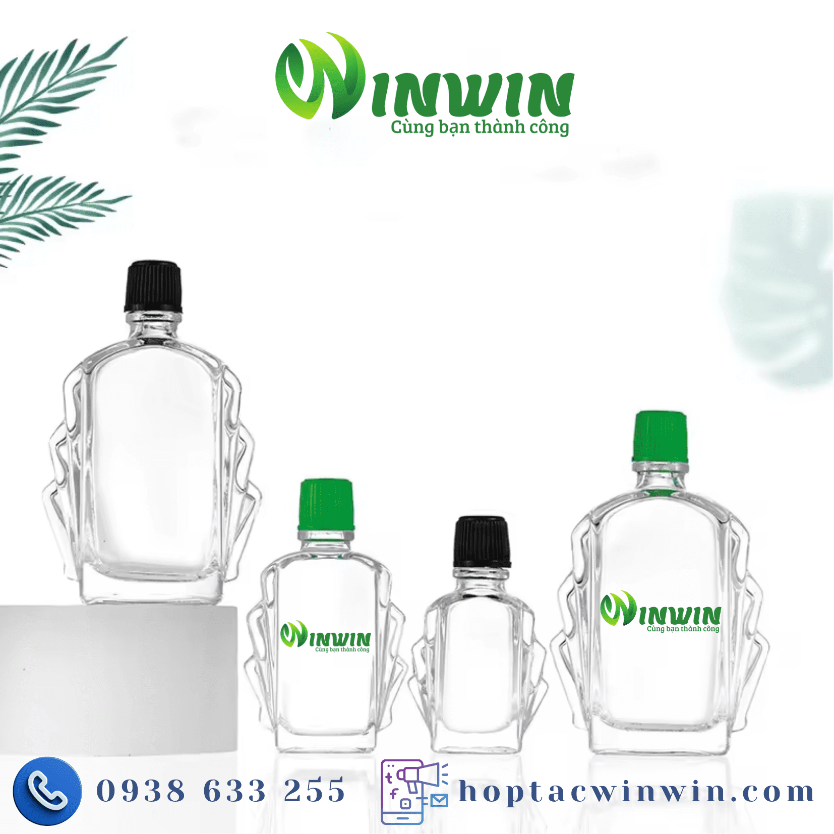 Chai thủy tinh đựng dầu gió 3ml 6ml 9ml 12ml