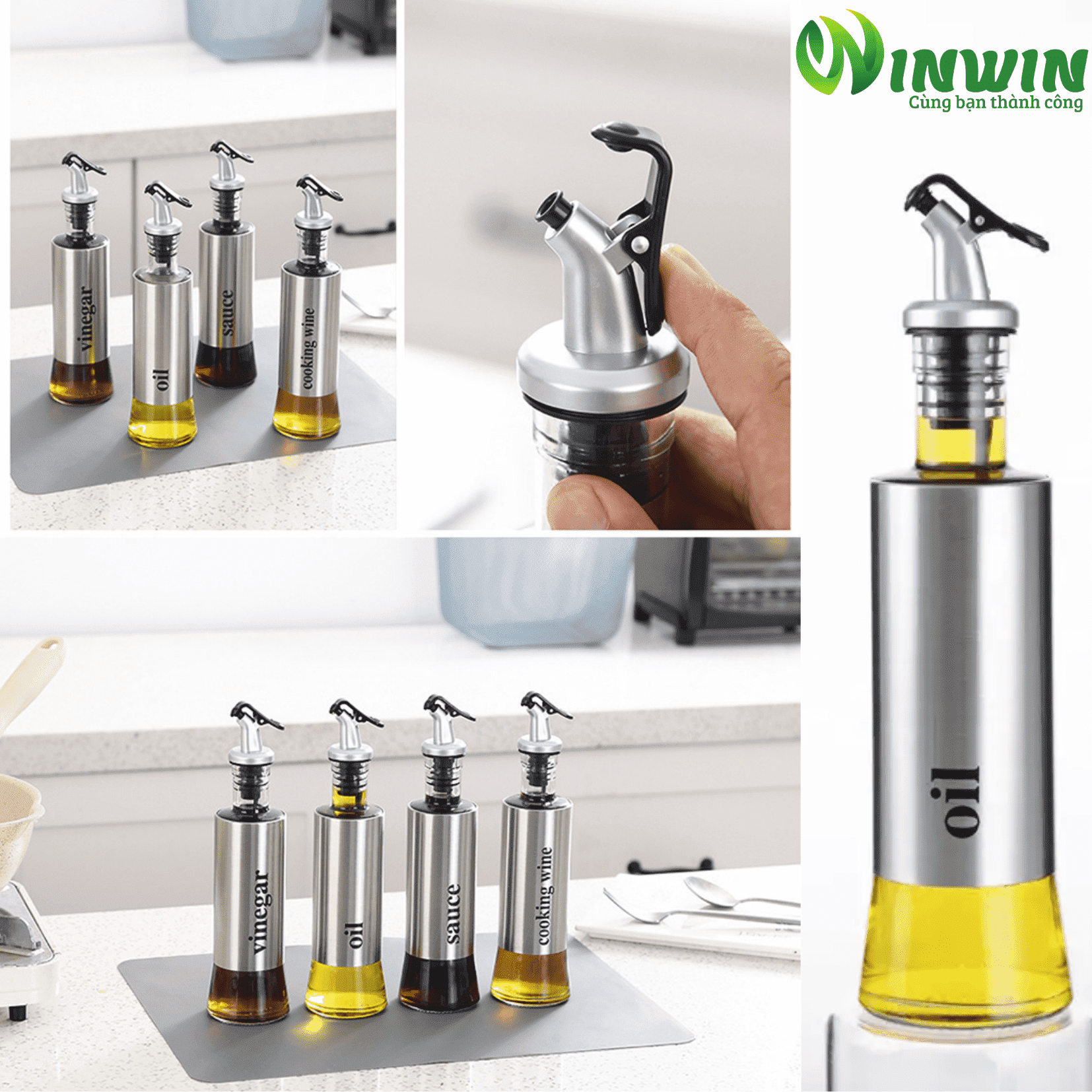 Chai thủy tinh đựng gia vị 200ml 300ml 500ml