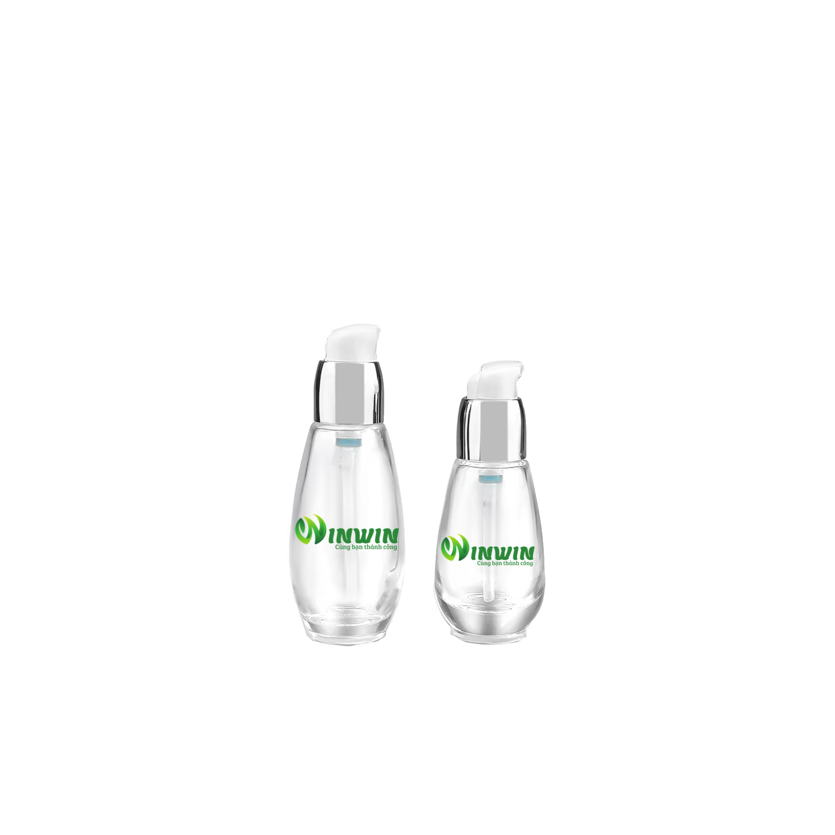 Chai thủy tinh đựng mỹ phẩm đầu bơm 30ml 50ml