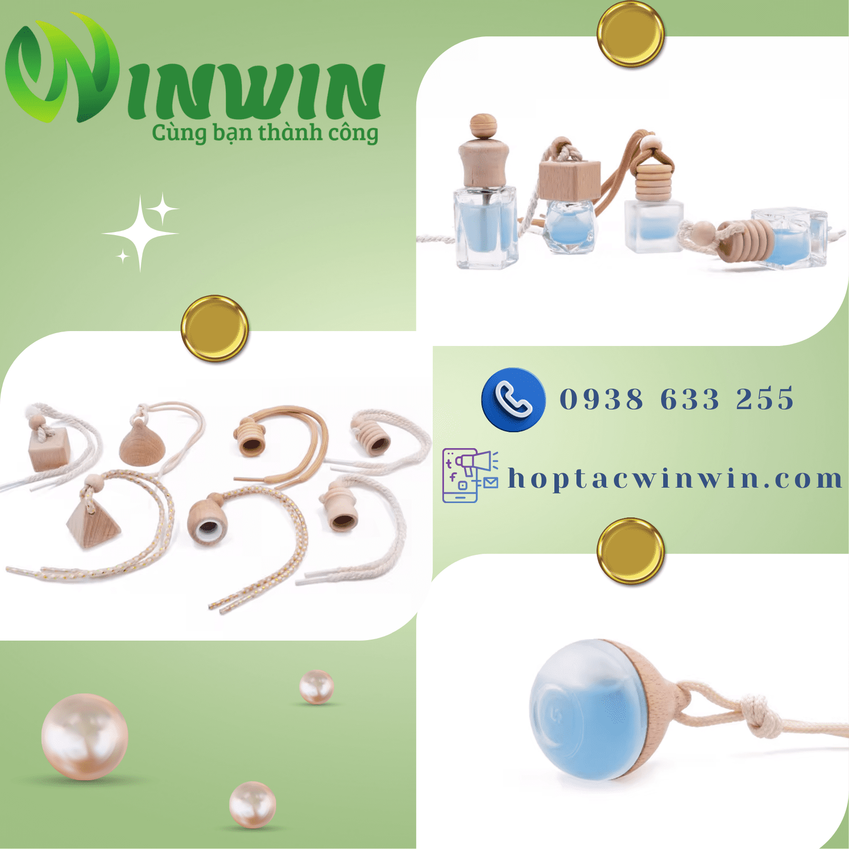 Chai thủy tinh đựng nước hoa treo xe hơi 4ml 5ml 6ml 7ml 9ml 10ml