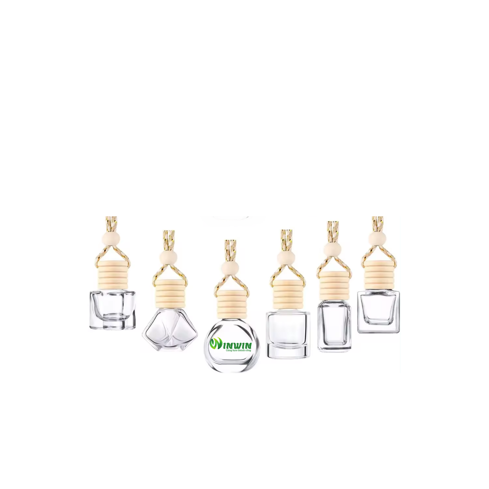 Chai thủy tinh đựng nước hoa treo xe hơi 5ml - 10ml