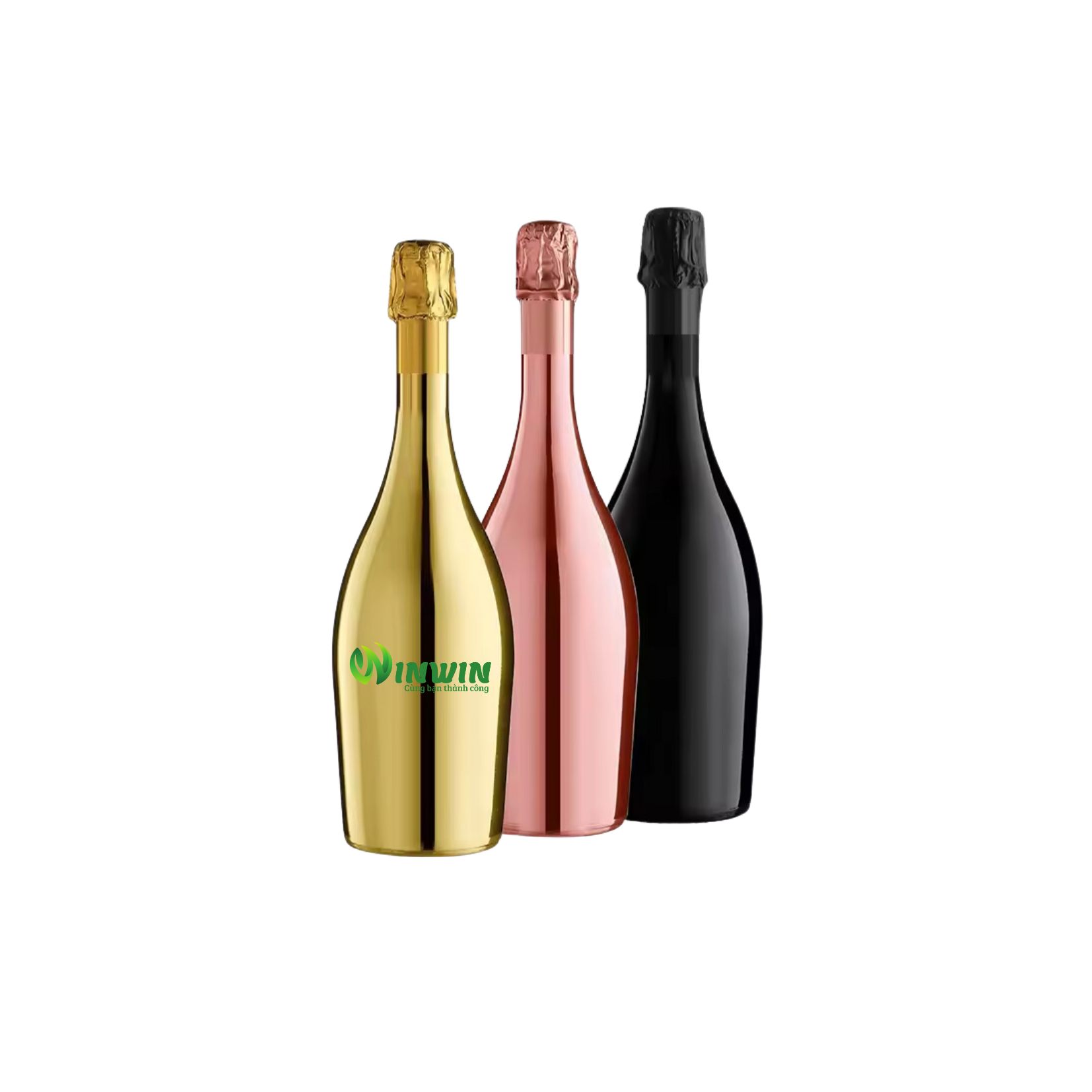 Chai thủy tinh mạ màu 750ml