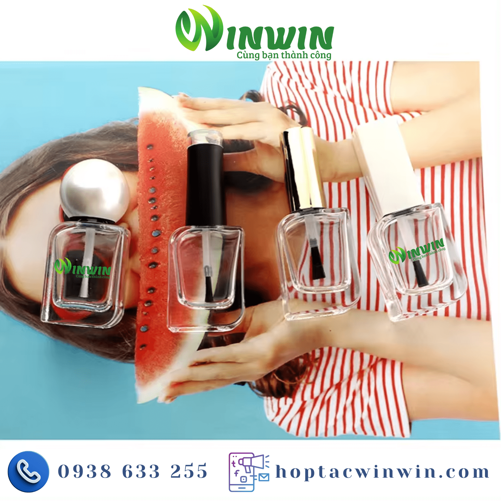 Chai thủy tinh đựng sơn móng tay 10ml