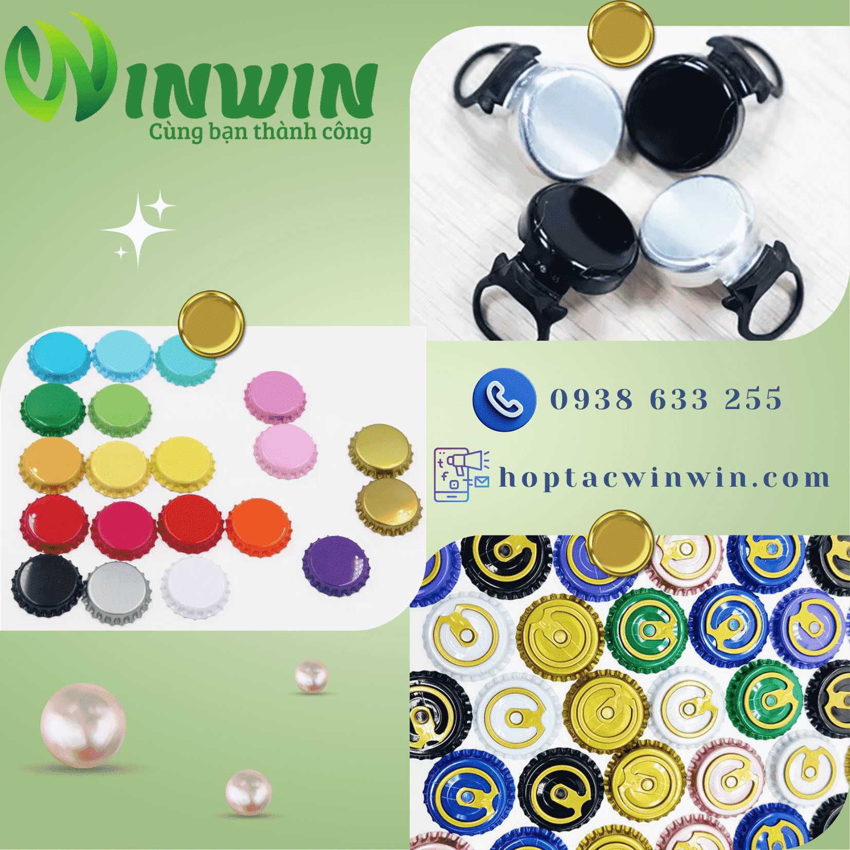 Chai thủy tinh nắp khoén màu xanh dương