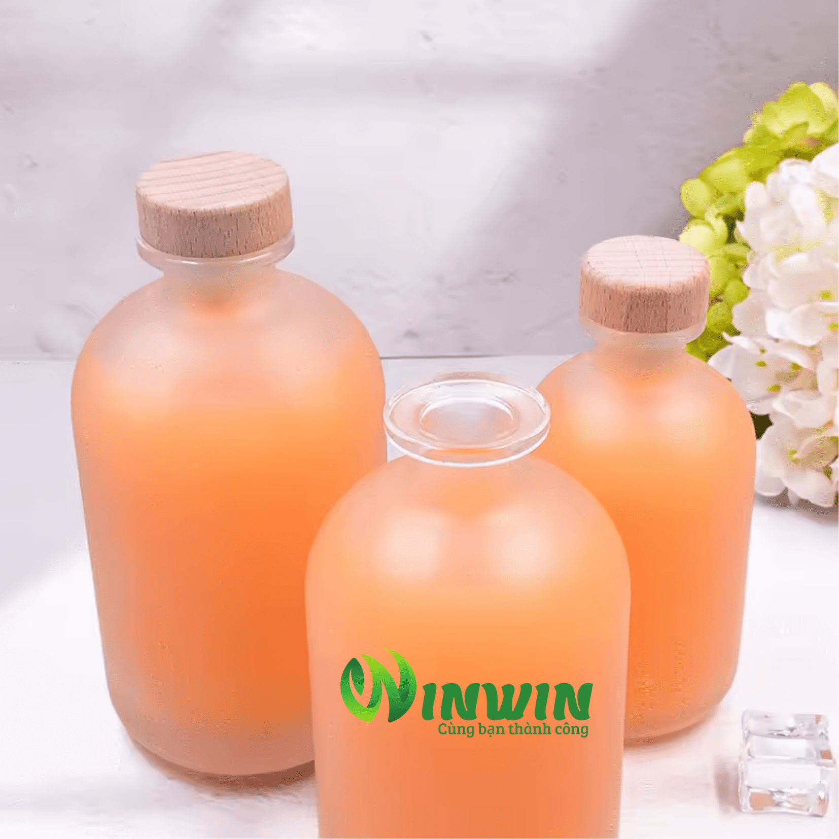 Chai thủy tinh mờ 250ml 375ml 500ml