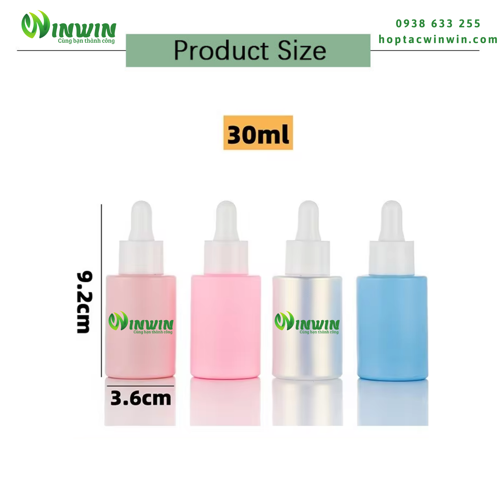 Chai thủy tinh nhỏ giọt dáng tròn cao vai phẳng 30ml