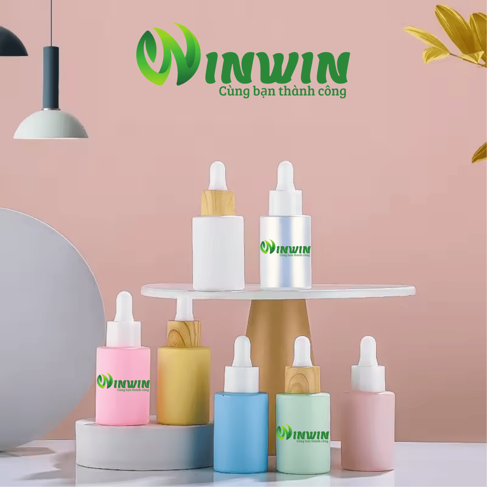 Chai thủy tinh nhỏ giọt dáng tròn cao vai phẳng 30ml