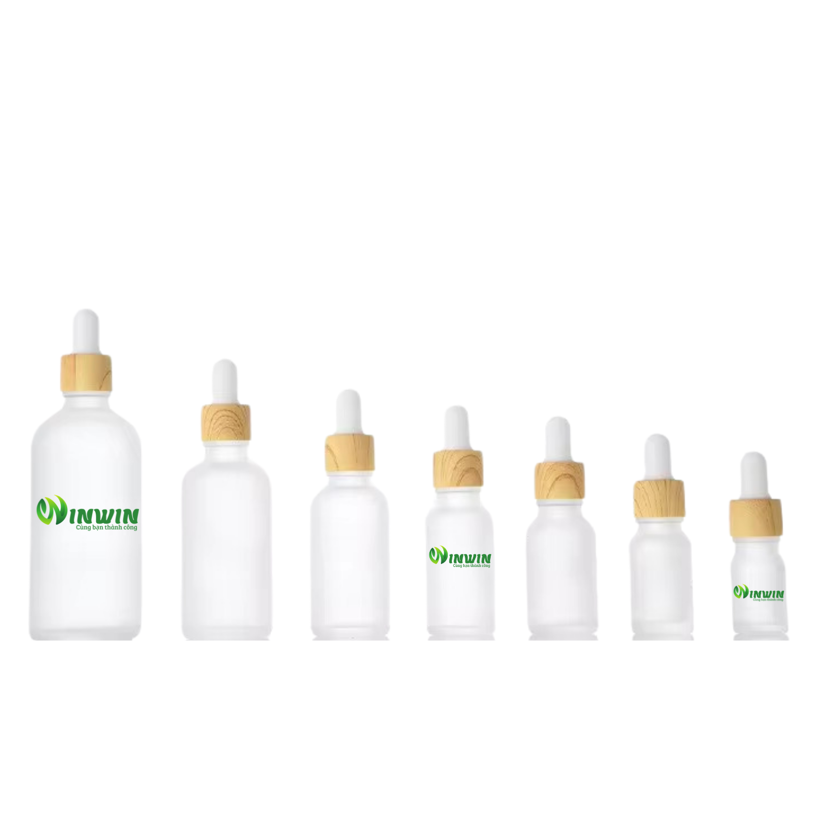 Chai thủy tinh nhỏ giọt dáng tròn màu trắng mờ 5ml 10ml 15ml 20ml 30ml 50ml 100ml