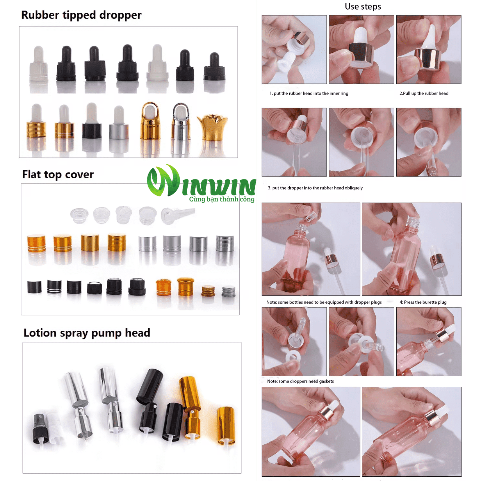Chai thủy tinh nhỏ giọt dáng tròn màu trắng 5ml 10ml 15ml 20ml 30ml 50ml 100ml