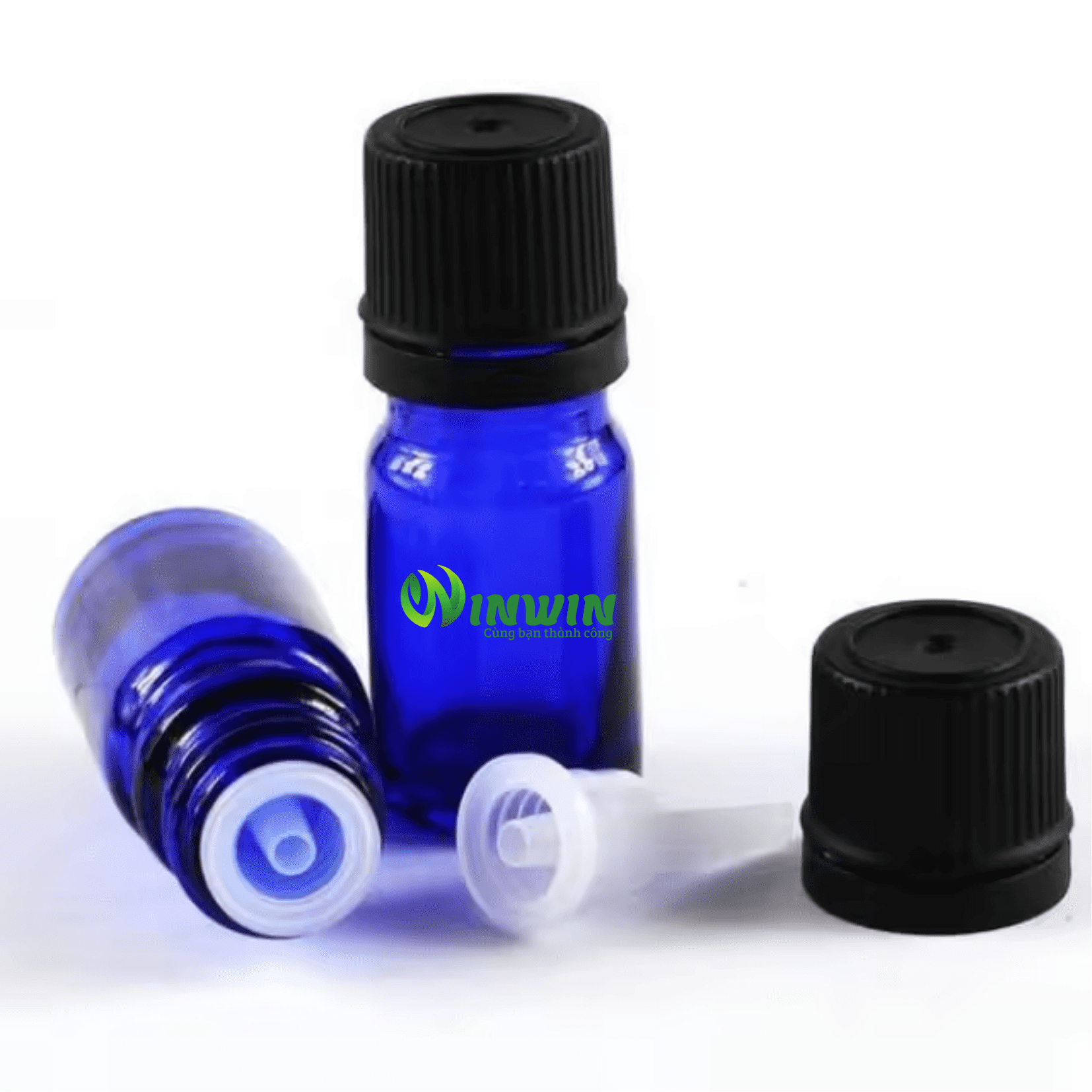 Chai thủy tinh nhỏ giọt màu xanh dương 5ml 10ml 15ml 20ml 30ml 50ml 100ml