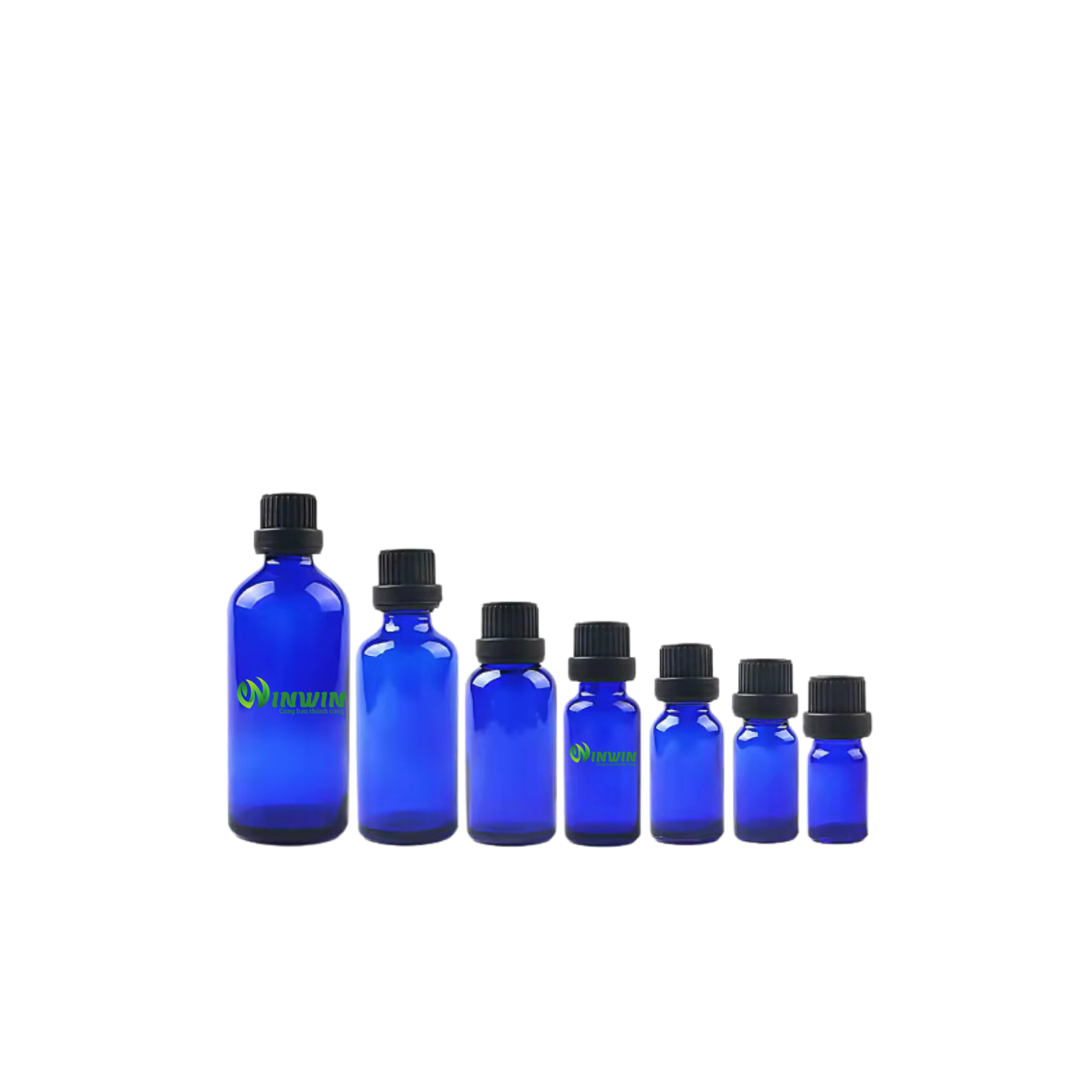 Chai thủy tinh nhỏ giọt màu xanh dương 5ml 10ml 15ml 20ml 30ml 50ml 100ml
