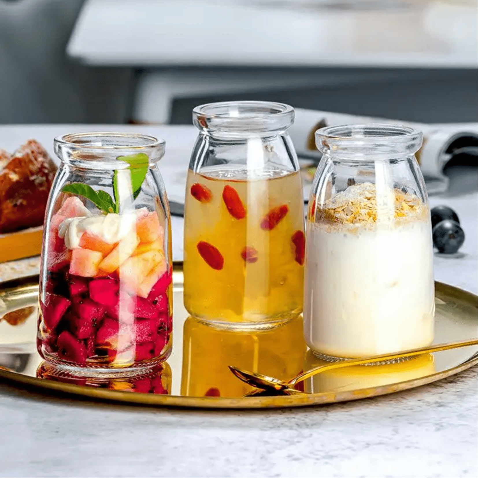 Hũ thủy tinh nắp nhựa 100ml 150ml 200ml