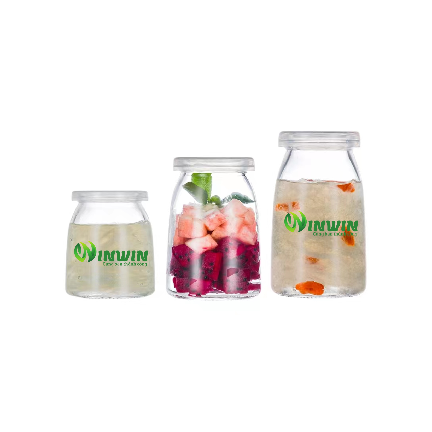 Hũ thủy tinh nắp nhựa 100ml 150ml 200ml