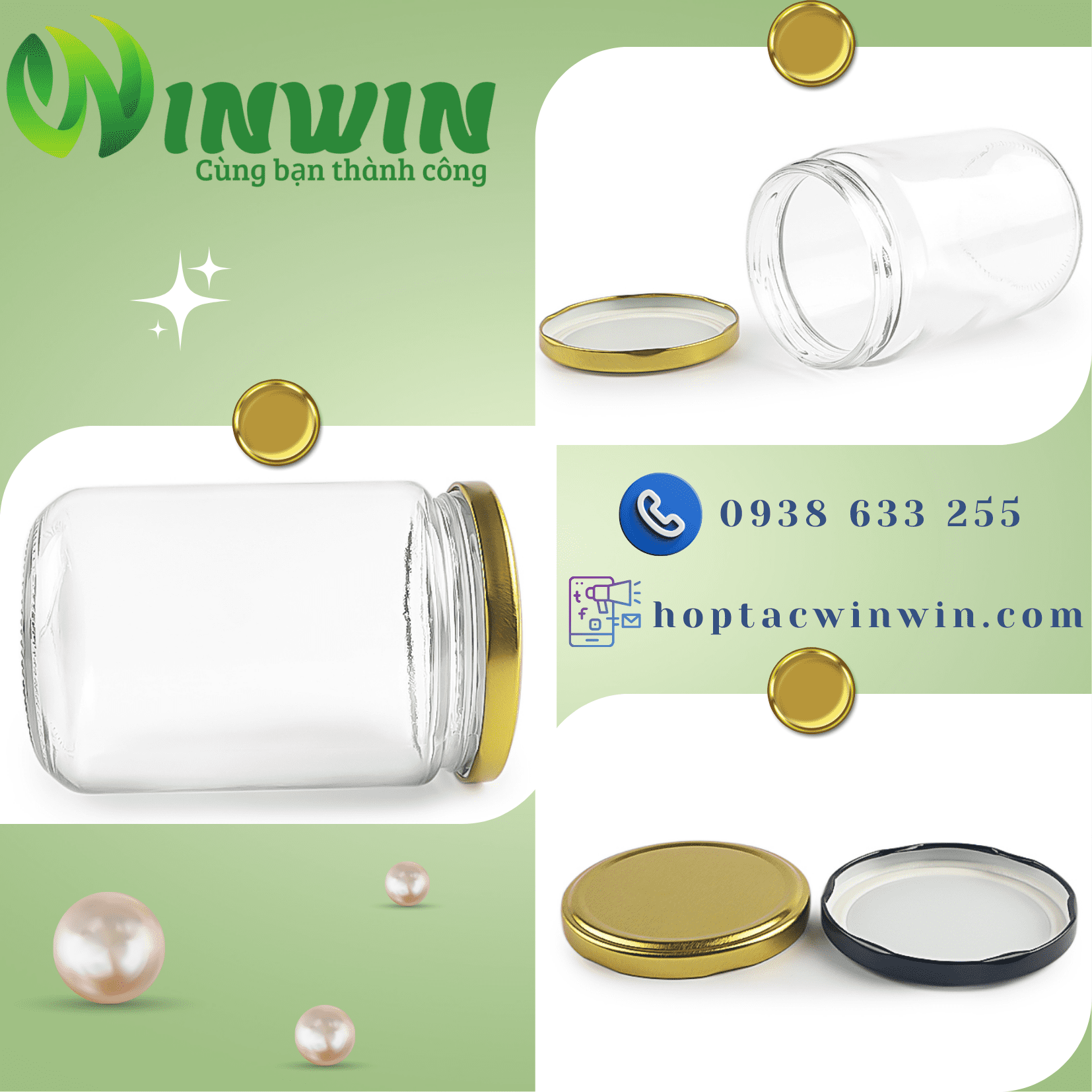 Hũ thủy tinh 500ml 550ml