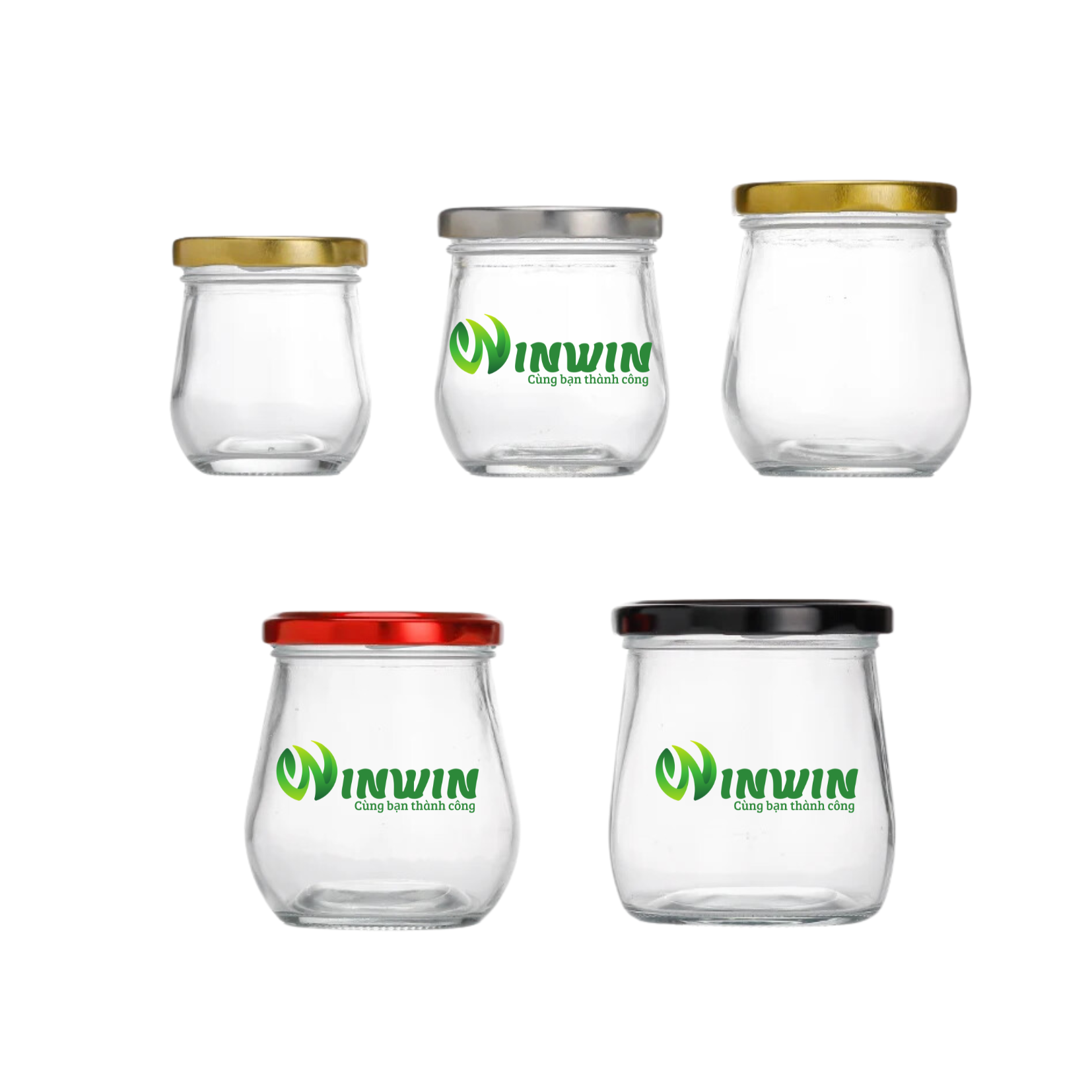 Hũ thủy tinh dáng bầu 100ml 200ml 250ml 300ml 380ml