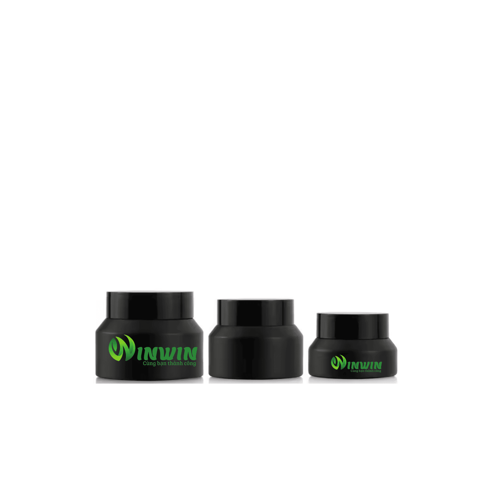 Hũ thủy tinh đựng mỹ phẩm 15g 30g 50g màu đen