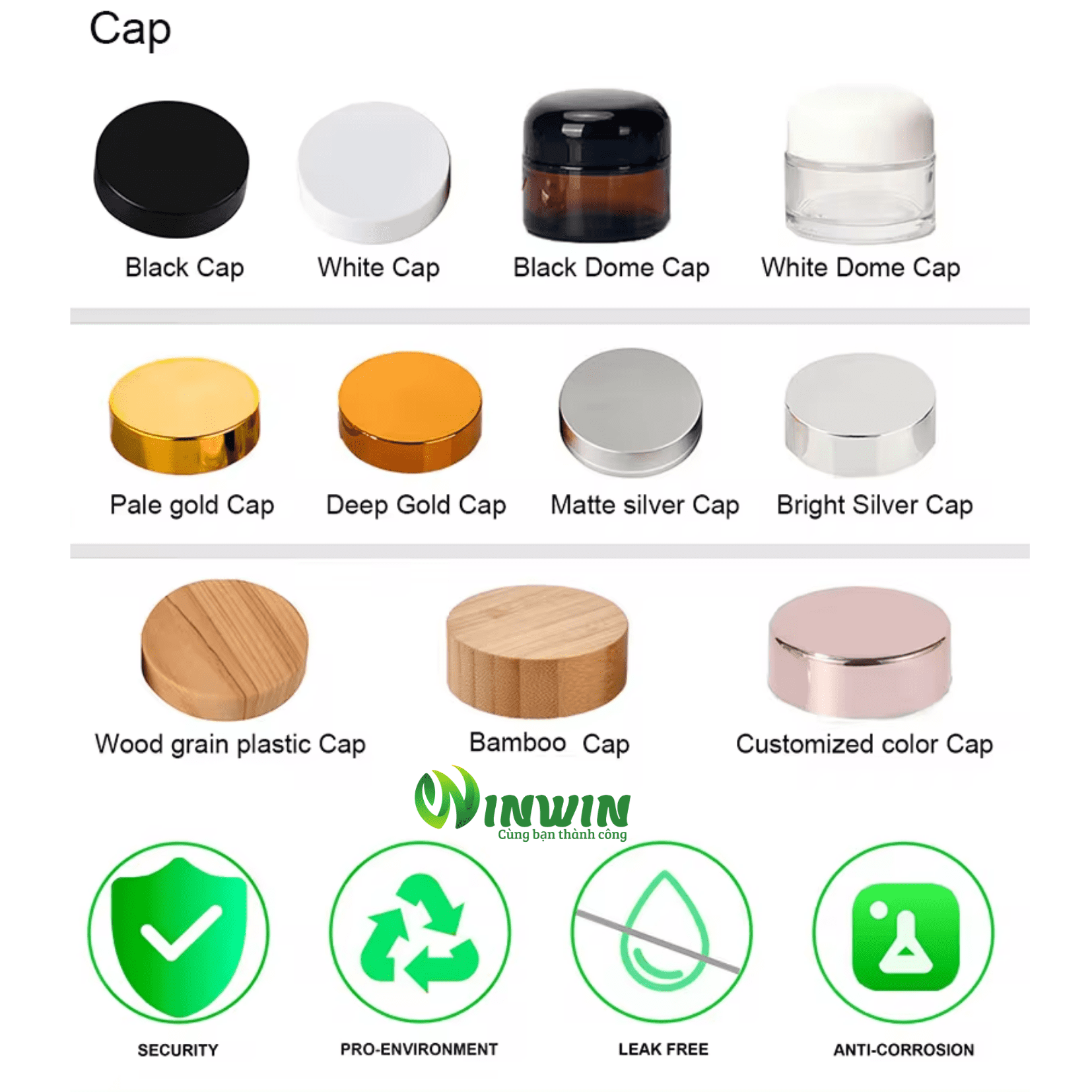 Hũ thủy tinh đựng mỹ phẩm 5g - 250g mờ