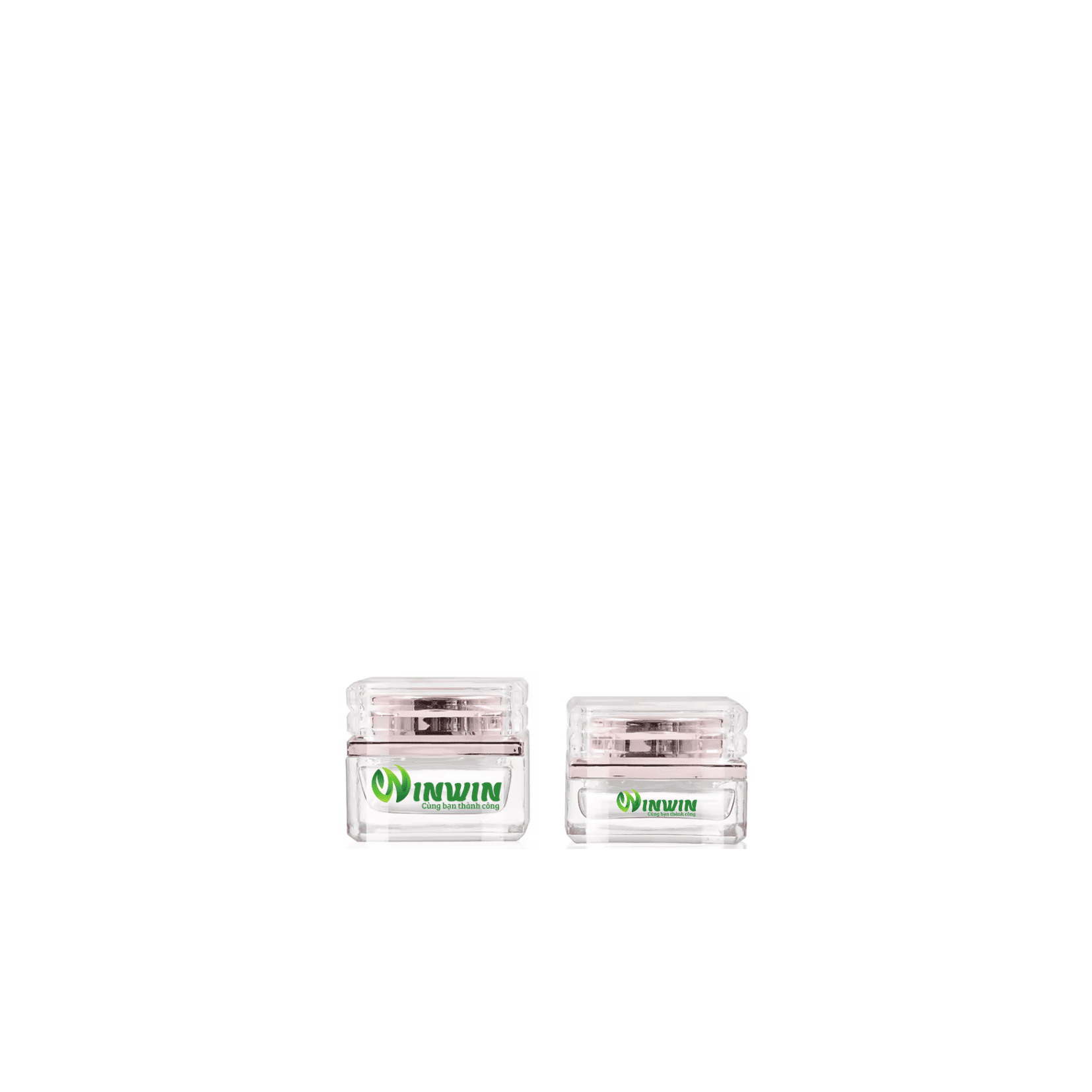 Hũ thủy tinh đựng mỹ phẩm dáng vuông 30g 50g màu trong